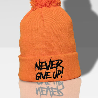 Czapka zimowa Wściekła Pomarańcza Never Give Up!